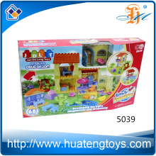 New design kids solid ABS plastic villa blocks toys for sale